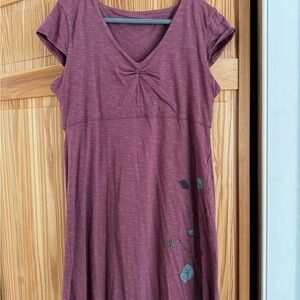 Purple Short Sleeve Dress with Floral Design Toad and Co